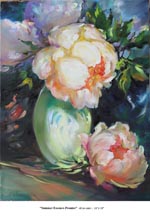 Summer Essence-Peonies, Oil on Canvas